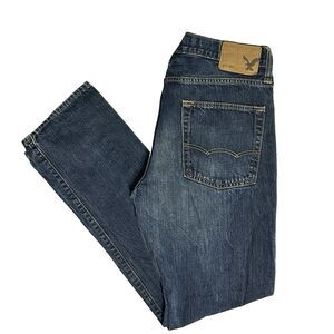 American Eagle Outfitters Mens 32x34 Slim Straight Bootcut Blue 32" Inseam Jeans